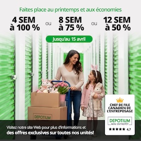 Depotium Mini Entrepôt - Vandreuil Dorion Promotion
